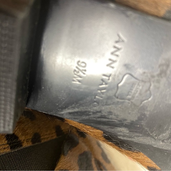 GORGEOUS Ann Taylor Jocelyn Leopard Real Calf Hair Pull On Ankle Booties Sz 9.5M - Picture 9 of 9